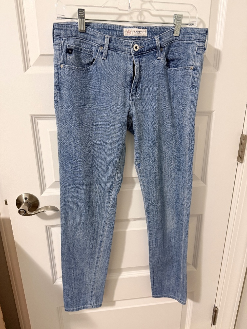 AG + Liberty London Isla Floral Print Straight Skinny Leg Jeans